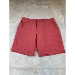 Lot of 2 Coolkeep Mens Stretch Performance Shorts Size 38 Red Blue Flat Front